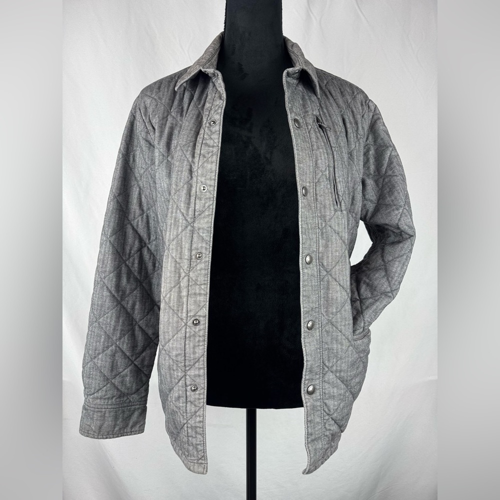 Banana Republic Quilted Lightweight Shirt Jacket in Gray - Picture 4 of 8